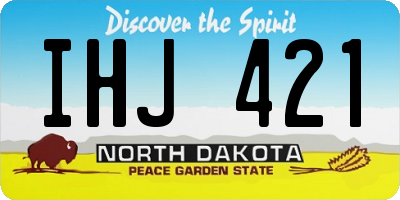 ND license plate IHJ421