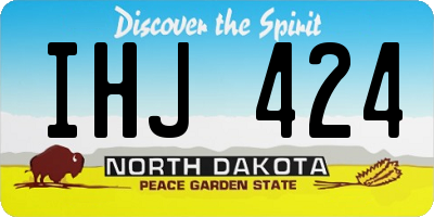 ND license plate IHJ424