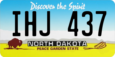 ND license plate IHJ437