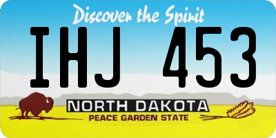 ND license plate IHJ453