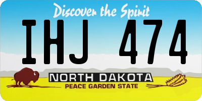 ND license plate IHJ474