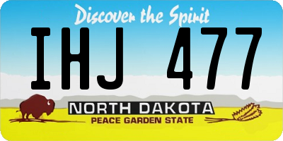ND license plate IHJ477