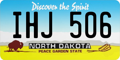 ND license plate IHJ506