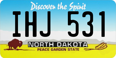 ND license plate IHJ531