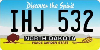 ND license plate IHJ532