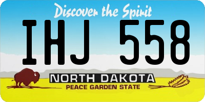 ND license plate IHJ558