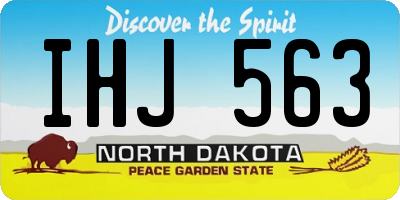 ND license plate IHJ563