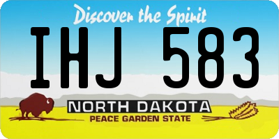 ND license plate IHJ583