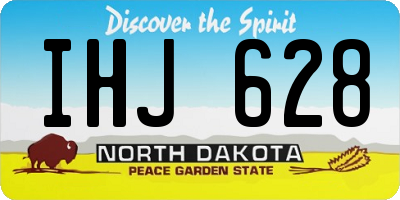 ND license plate IHJ628