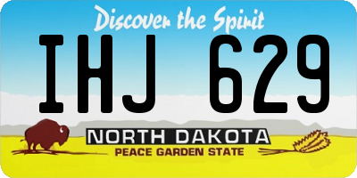 ND license plate IHJ629
