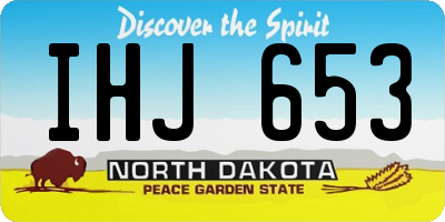 ND license plate IHJ653