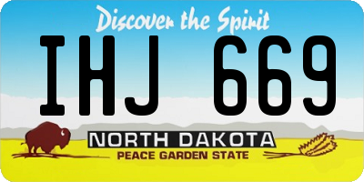 ND license plate IHJ669