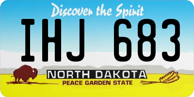 ND license plate IHJ683