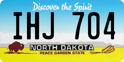 ND license plate IHJ704
