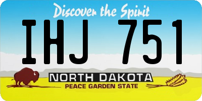ND license plate IHJ751