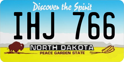 ND license plate IHJ766