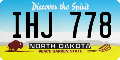 ND license plate IHJ778