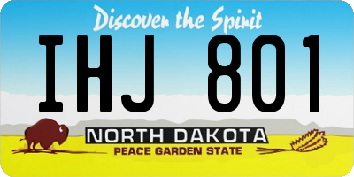 ND license plate IHJ801