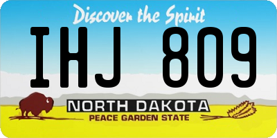 ND license plate IHJ809