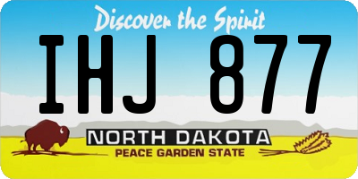 ND license plate IHJ877