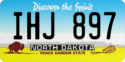 ND license plate IHJ897
