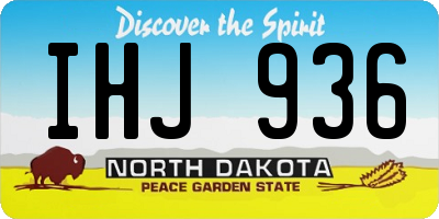 ND license plate IHJ936