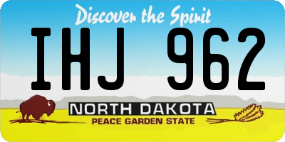 ND license plate IHJ962