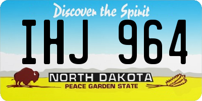 ND license plate IHJ964