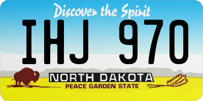 ND license plate IHJ970