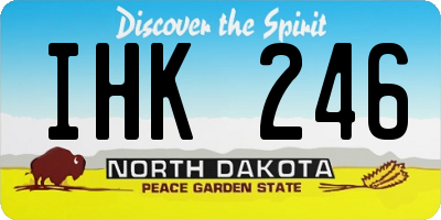 ND license plate IHK246