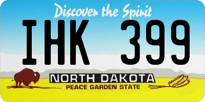 ND license plate IHK399