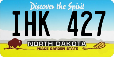 ND license plate IHK427