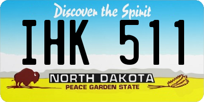 ND license plate IHK511