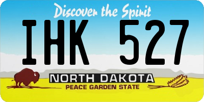 ND license plate IHK527
