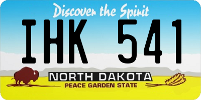 ND license plate IHK541