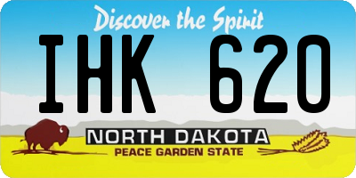 ND license plate IHK620