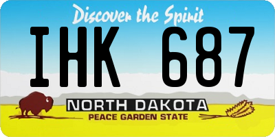 ND license plate IHK687