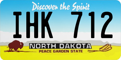 ND license plate IHK712