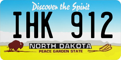 ND license plate IHK912