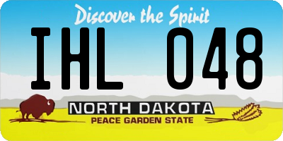 ND license plate IHL048