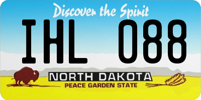 ND license plate IHL088