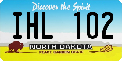 ND license plate IHL102