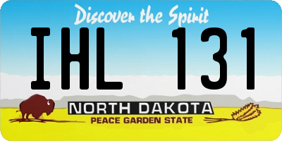 ND license plate IHL131
