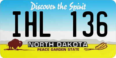 ND license plate IHL136