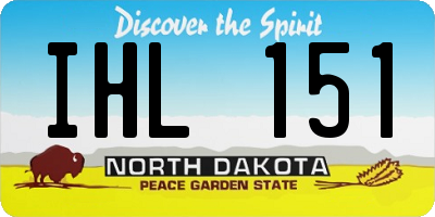 ND license plate IHL151