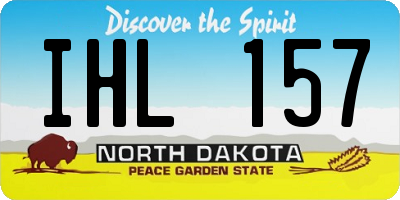 ND license plate IHL157