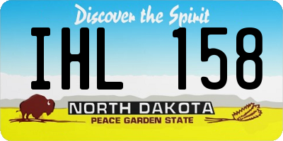 ND license plate IHL158