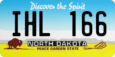 ND license plate IHL166