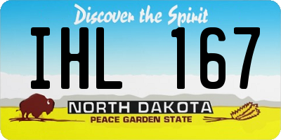 ND license plate IHL167