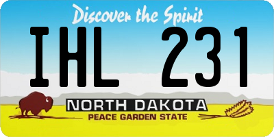 ND license plate IHL231